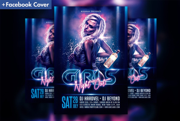 Girls Night out Flyer Template