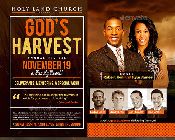 God’s Harvest Revival Flyer Template