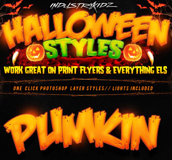 Halloween Photoshop Layer Styles