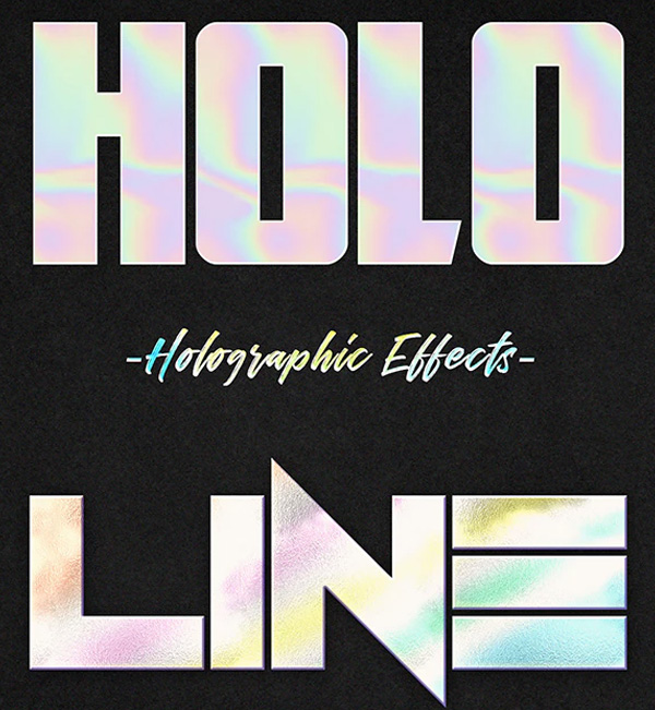Holographic Photoshop Layer Styles