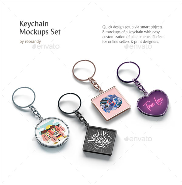 Keychain Mockup Set