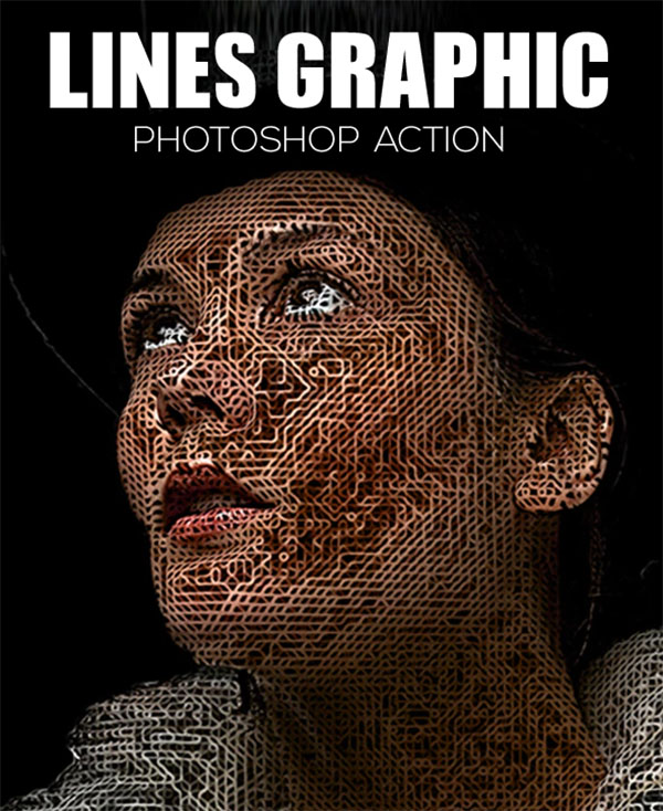 Lines Graphic Photoshop Action