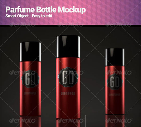 Metalic Parfume Bottle Mockup