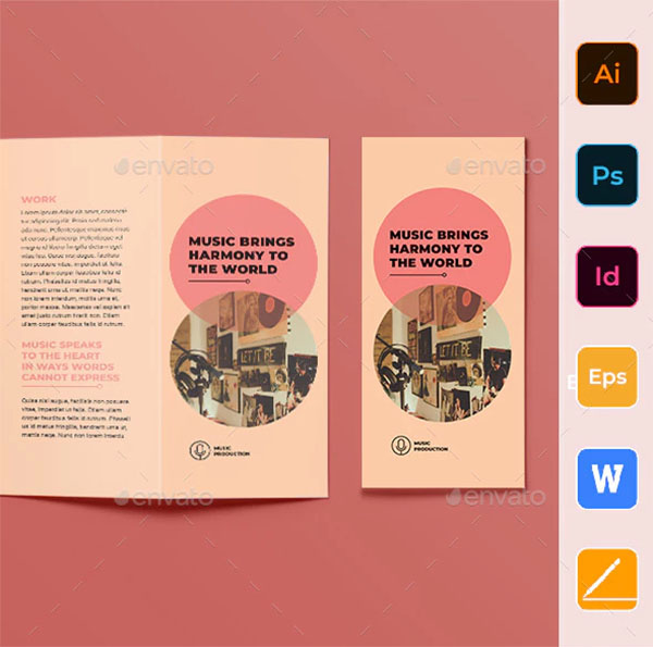 Music Production Trifold Brochure