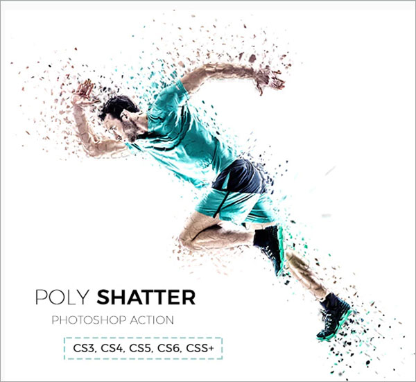 Poly Shatter Photoshop Action