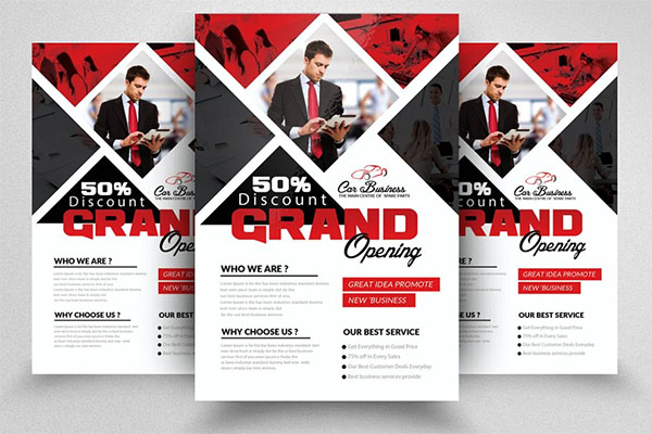 Print Grand Opening Flyer Template