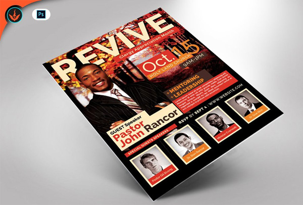 Revive Fall Church Flyer Template