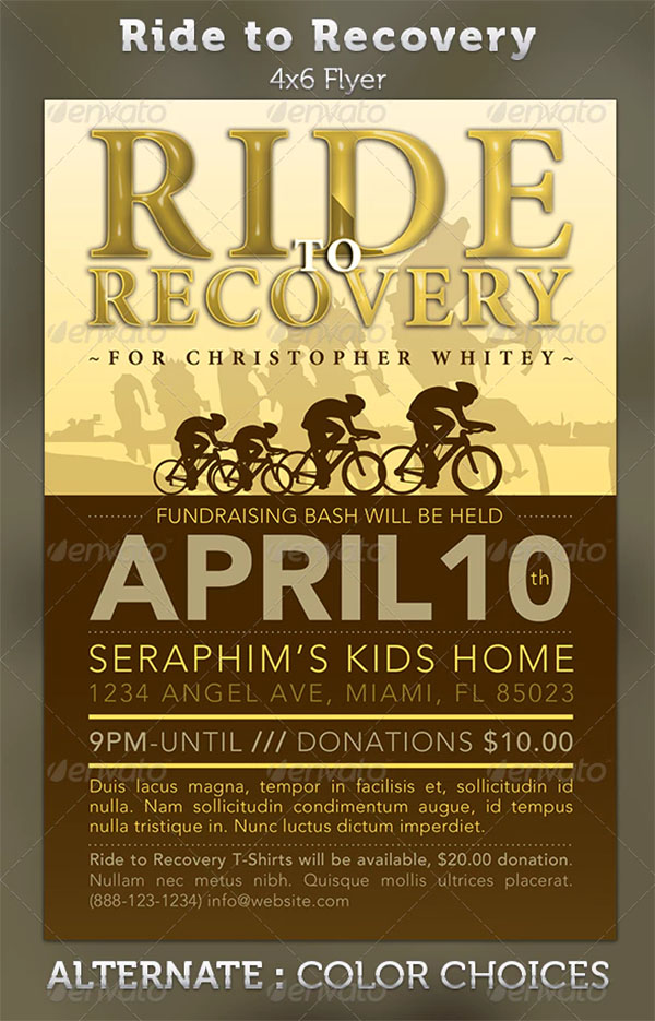 Ride to Recovery Fundraiser Flyer Template