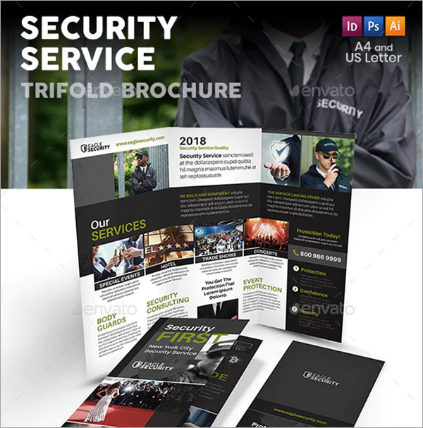 Guard Service Trifold Security Brochure