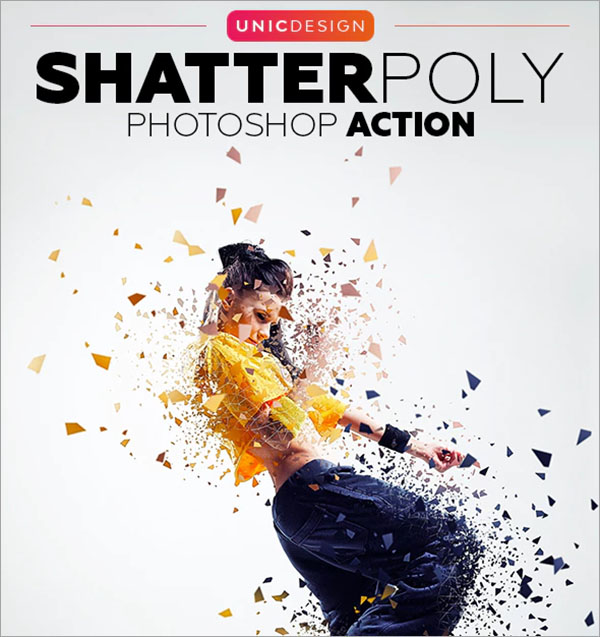 ShatterPoly Photoshop Action