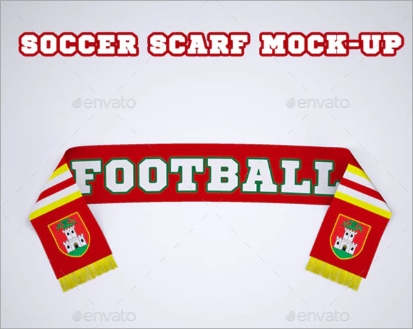 Soccer, Football Fan Scarf Mock-Up
