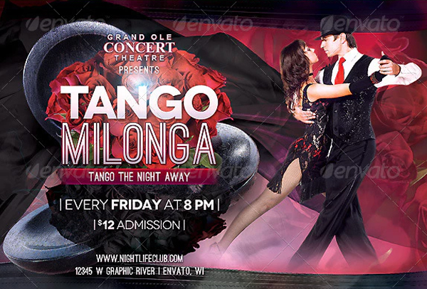 Tango Milonga Flyer Template
