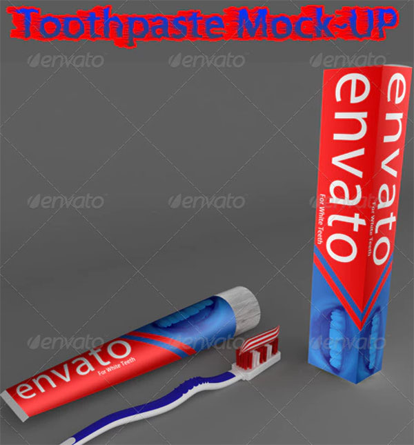 Toothpaste Photoshop Mock-UP