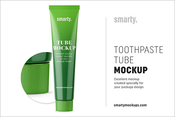 Toothpaste Tube PSD Mockup