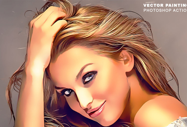 Vector Digital Painting Photoshop Action