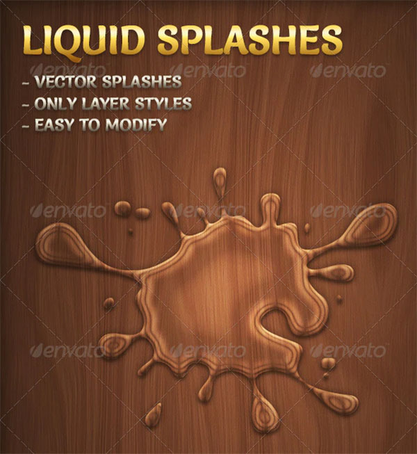 Vector Liquid Splashes
