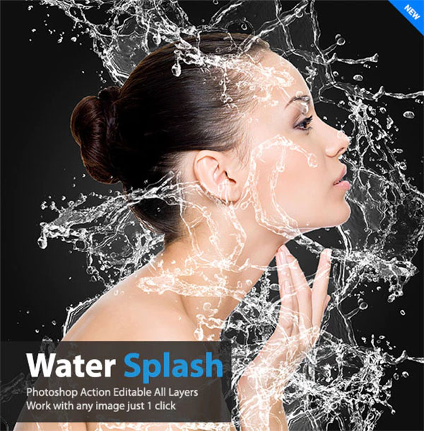 Water Splash Photoshop JPG Action