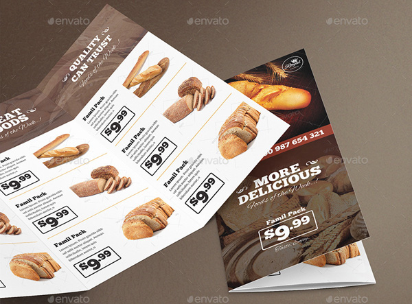 Bakery Food Trifold Brochure