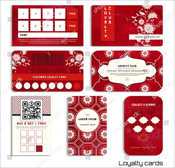 Beautiful Flowers Loyalty Cards Template