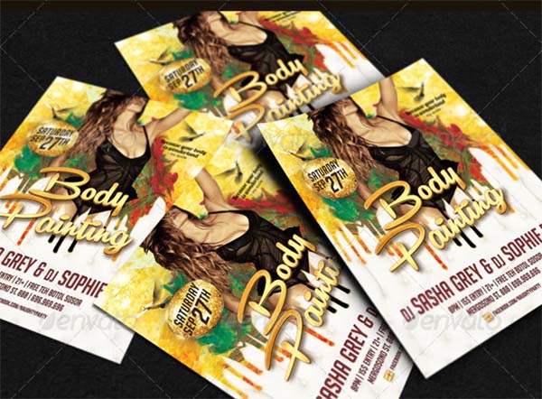 Body Painting Party Flyer Template