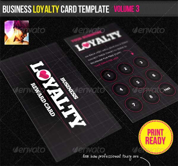Business Loyalty Card PSD Template