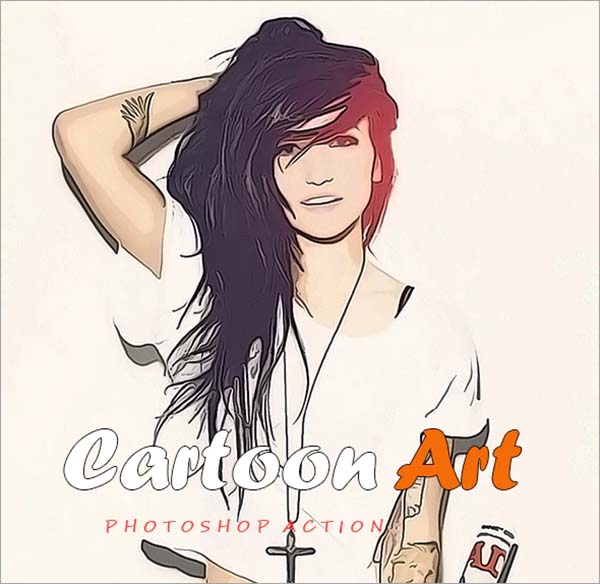 Cartoon Art PSD Action