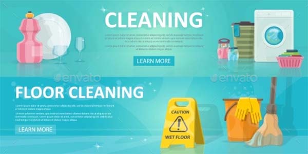 Cleaning Service Horizontal Banners