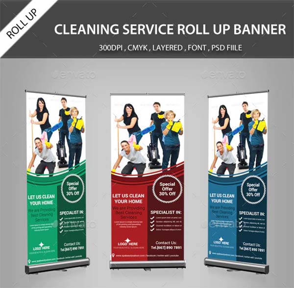 Cleaning Services Rollup Banners