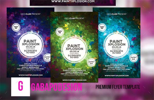 Creative Paint Xplosion Flyer Template