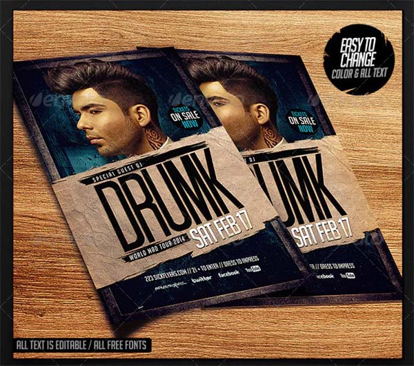 Dirty House Music Flyer Template