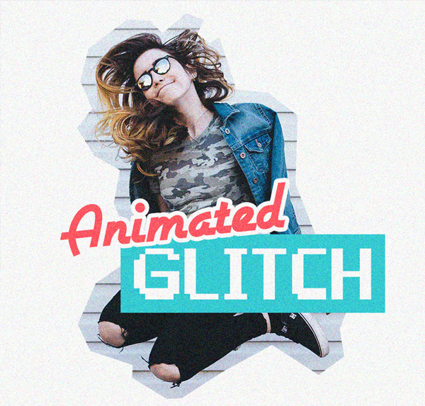 Free Animated Glitch Photoshop Action