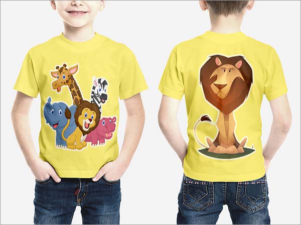 Free PSD Kids T-Shirt Mockups