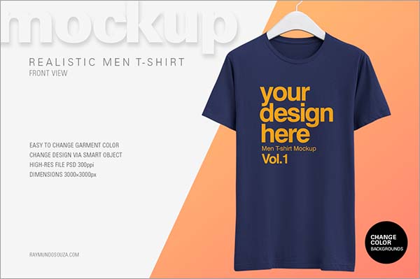 Free Realistic T-Shirt Mockup PSD