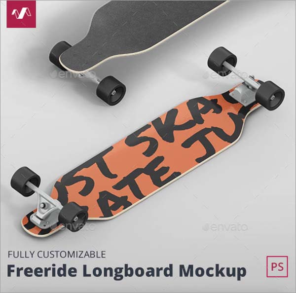 Freeride Longboard Mockup