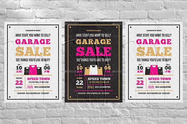 Garage Sale Flyer PSD Design