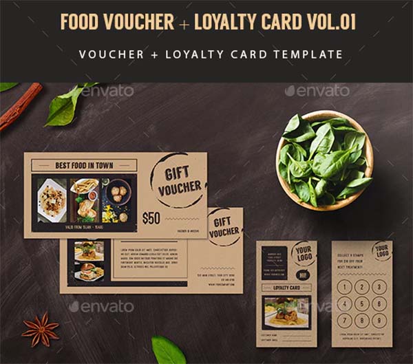 Gift Voucher Loyalty Card Design