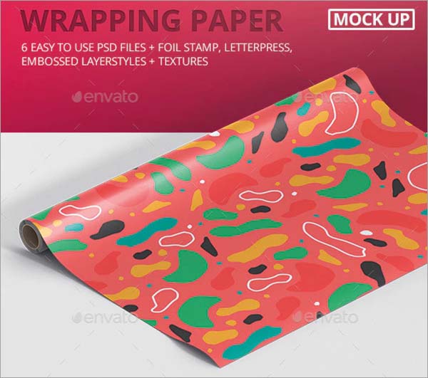Gift Wrapping Paper Mockup