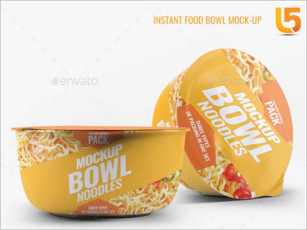Instant Food Bowl Mock-Up