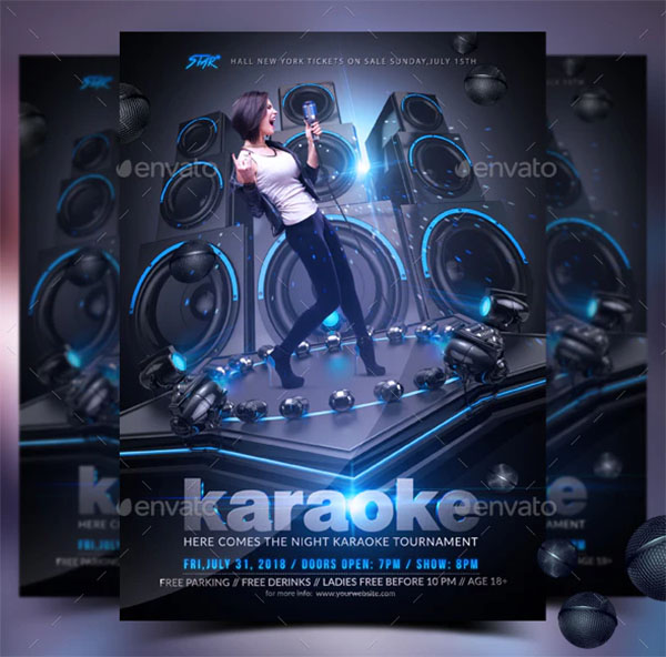 Karaoke Photoshop Flyer Design