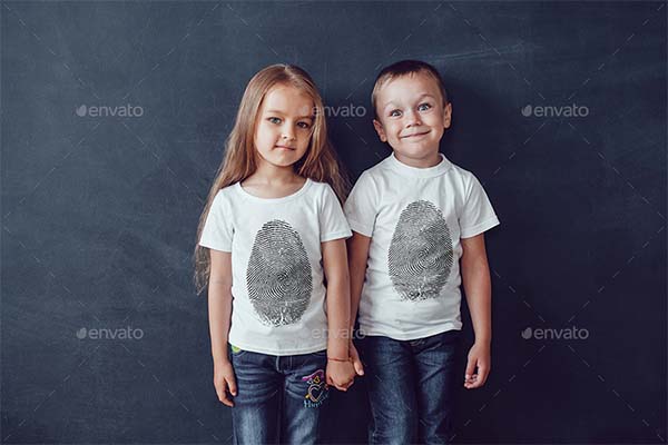 Kids Branding T-Shirt Mockup