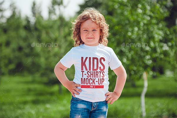 Kids PSD T-Shirt Mockup