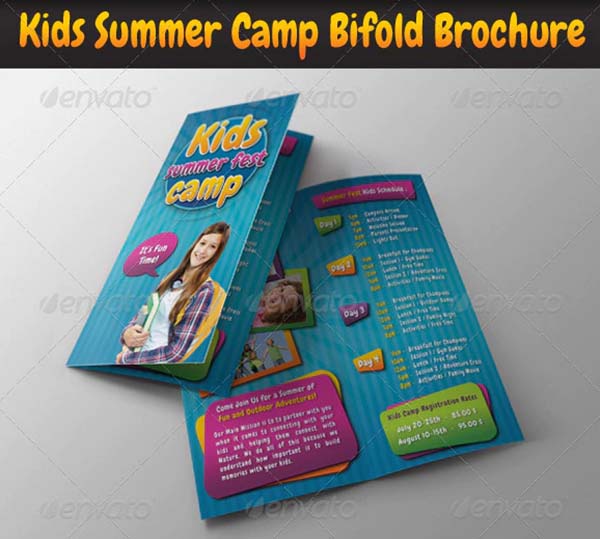 Kids Summer Camp Bifold PSD Brochure