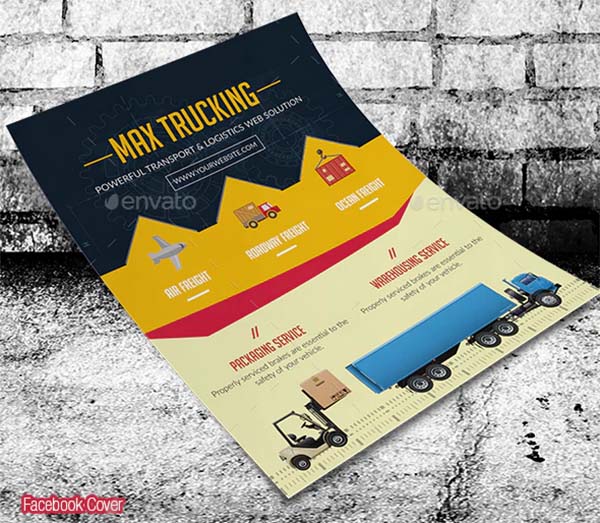 Logistics Flyer and Facebook Cover