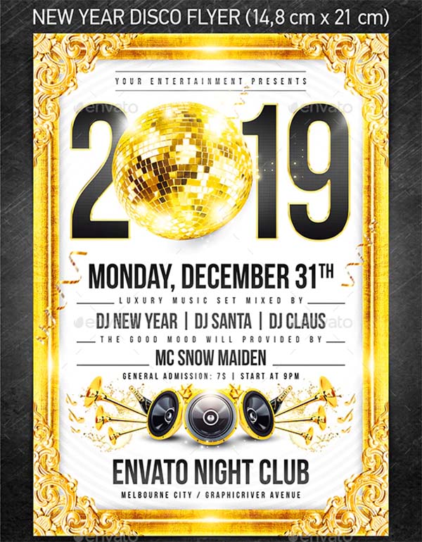 New Year Disco Flyer Template