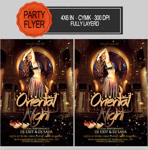 Oriental Night CMYK Flyer