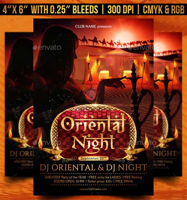 Oriental Night Flyer PSD Template
