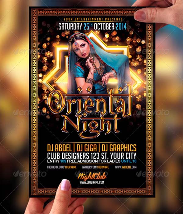Oriental Night Photoshop Flyer Template