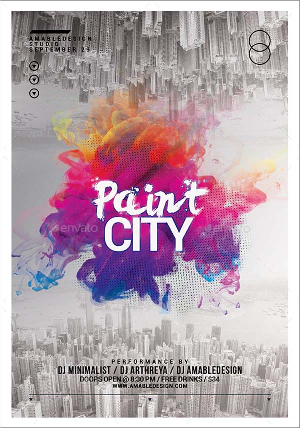 Paint City Flyer and Poster