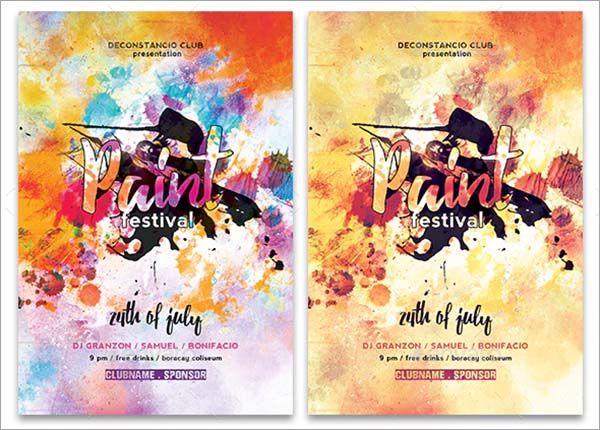Paint Festival and Colors Flyer