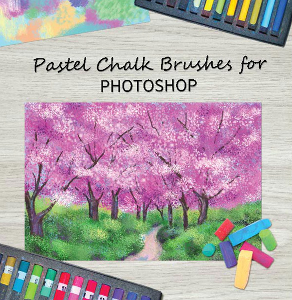 Pastel Chalk Brushes for Photoshop